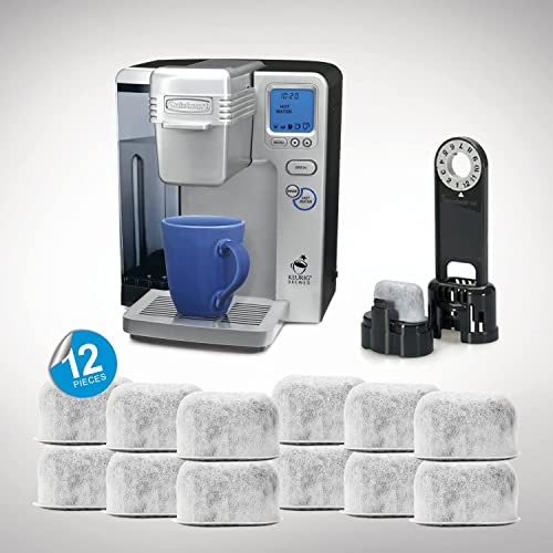 Replacement Charcoal Water Filters for Coffee Makers - 12 Pack (1-7/8" x 3/4")