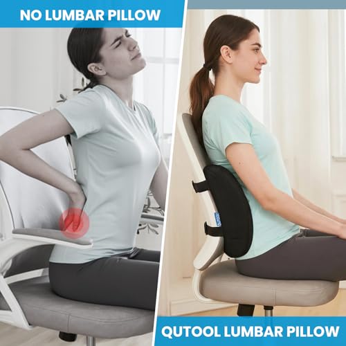 Lumbar Support Pillow for Office Chair - Back Pain Relief & Comfort