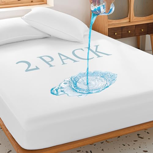 UNILIBRA Twin Waterproof Mattress Protector (2 Pack) - Deep Pocket Cover