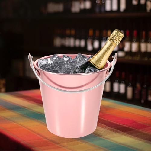 Ice Bucket with Tongs - 5.51 Inch Wine & Cocktail Ice Container for Bars & Parties
