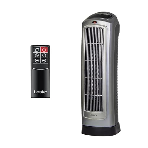 Oscillating Ceramic Tower Heater with Remote Control 1500W 23-Inch