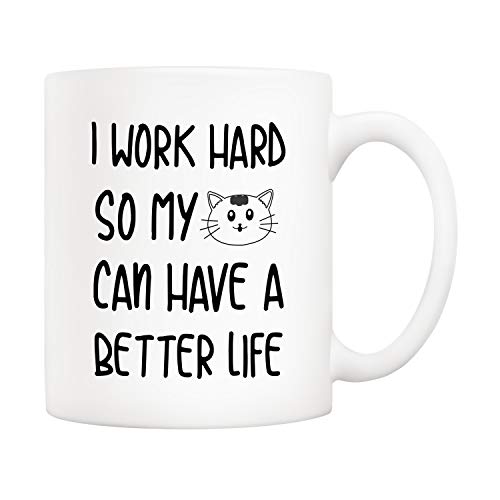 Funny Cat Lover Coffee Mug 11oz - Hilarious Quote for Husband Wife Mom Dad