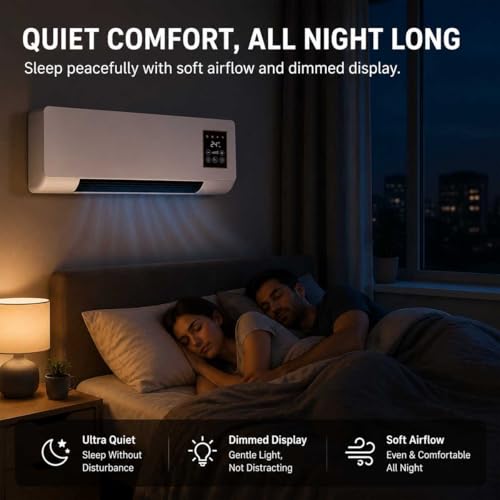 2-in-1 Wall Mounted Space Heater and Fan with Remote Timer
