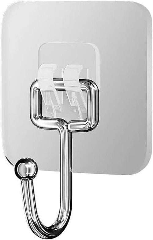 KILOW Heavy Duty Adhesive Hooks - Waterproof Transparent Design | Holds Up to 22 lbs for Towel Hanging