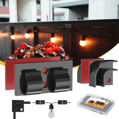 35-Piece Heavy Duty Outdoor String Light Hooks Kit with Adhesive Strips
