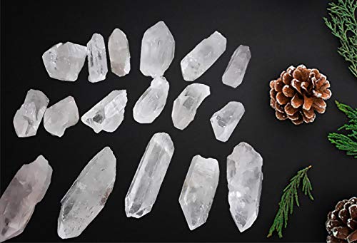 Natural Clear Quartz Crystal Points - 2 Lb Raw Healing Stone Bulk Set
