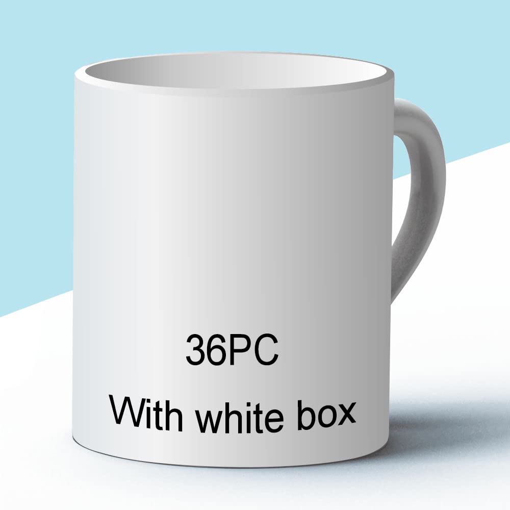 MYSUB Sublimation Mugs, Cups 11oz Sublimation Ceramic Blank Coffee Mugs,White Cups, Sulimation Blanks, Blank White Mugs-36 pack bulk bundle (36pc white mug single box)