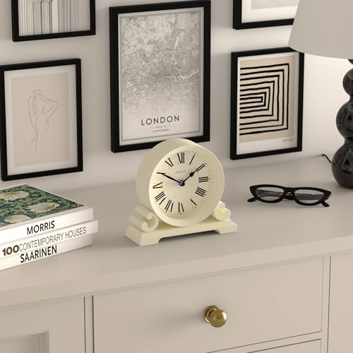 Traditional Small Mantel Clock, Double Scroll Desk and Shelf Clock