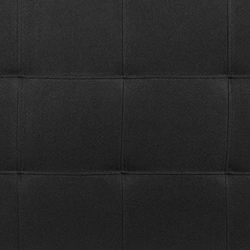 Flash Furniture Bedford Tufted Upholstered Headboard for Queen Size Bed, Contemporary Fabric Tufted Headboard with Adjustable Height, Black