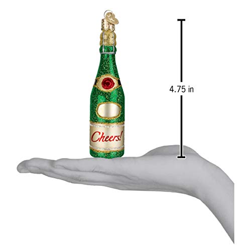 Old World Christmas Champagne Bottle Ornament - Handcrafted Glass Ball Decor