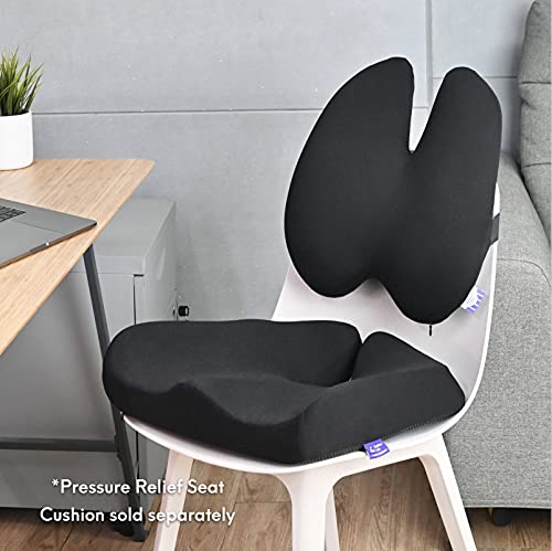 Ergonomic Lumbar Support Pillow for Back Pain Relief - Adjustable Strap