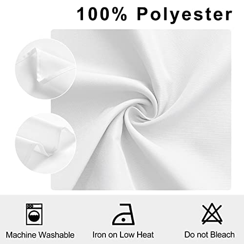 Washable 18x18 Inch Cloth Napkins - Set of 6 White Dinner Napkins