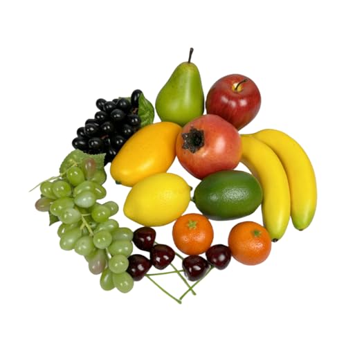 17-Piece Artificial Fruit Set for Home Decor and Photography