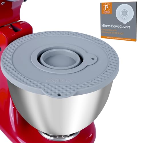 Silicone Bowl Cover for 4.5-5 Quart Tilt-Head Stand Mixers - Grey