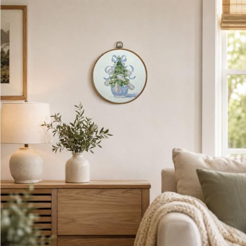 LRTOFUTEY Chinoiserie Christmas Oyster Tree Wall Art 10x10 Inch – Variation Oyster-02
