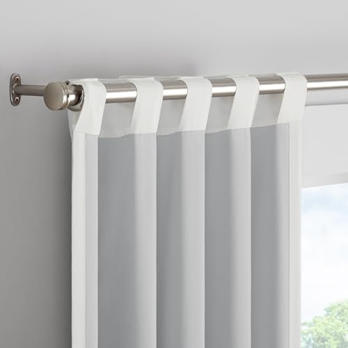 Tiered Ruffle Blackout Curtain Panel, 40x84 Inch Thermal Window Dressing