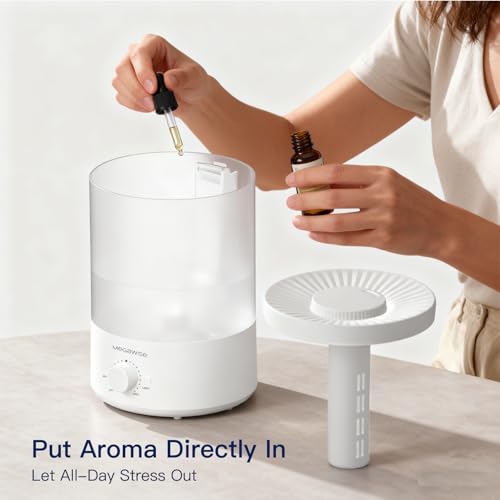 1-Gallon Cool Mist Humidifier for Bedroom with Essential Oil Diffuser