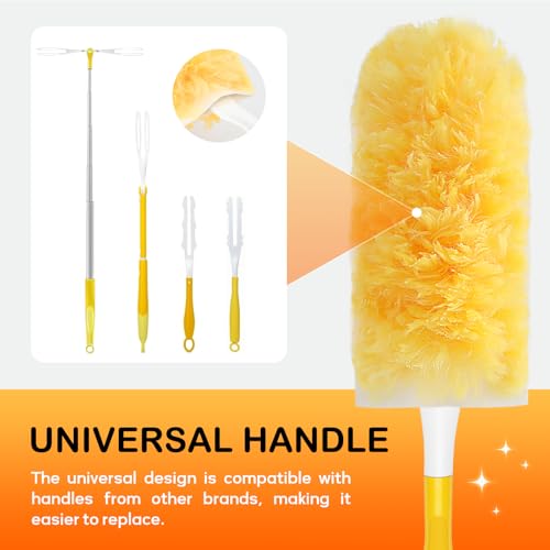 Heavy Duty Microfiber Duster Refills with Handle - 30 Count Cleaning Kit