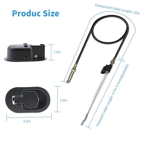 Universal Metal Recliner Release Handle with Adjustable Cable