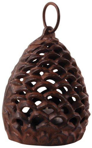 Large Cast Iron Pinecone Votive Holder for Candle Display - Elegant Decor