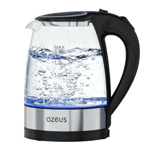 1.8L Electric Tea Kettle, Double-Wall Anti-Scalding Stainless Steel Pot
