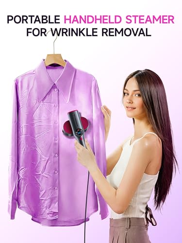 DRFLASH 2-in-1 Handheld Garment Steamer and Travel Iron for Clothes