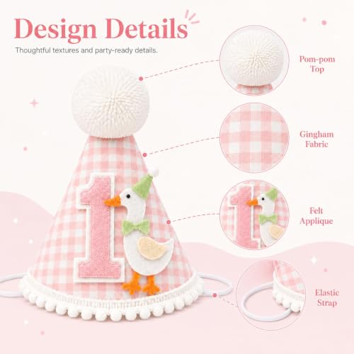 Funny Goose Birthday Hat - 1st Birthday Party Decoration