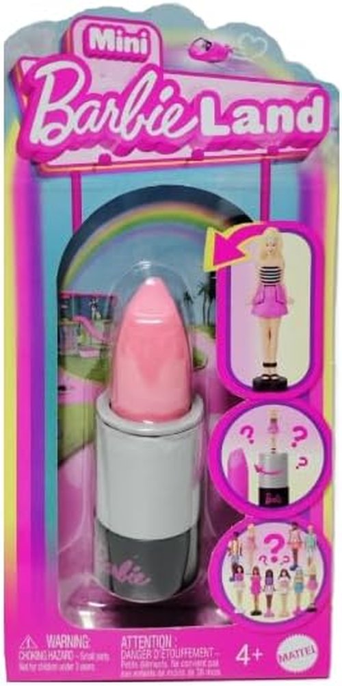 Barbie Mini Fashionistas Dolls - 1.5-Inch Surprise Reveal in Lipstick Tube | Pack of 4 Styles