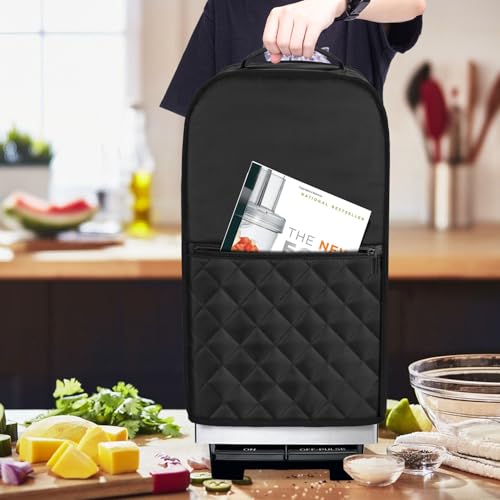 Food Processor Dust Cover with Accessory Pockets, 11-14 Cup Capacity