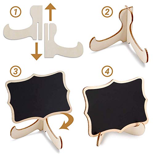 Mini Chalkboard Signs with Easel Stand (20 Pack) - Food Labels & Place Cards
