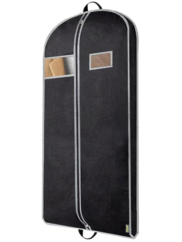 43-Inch Breathable Garment Bag with Shoe Compartment for Travel and Closet