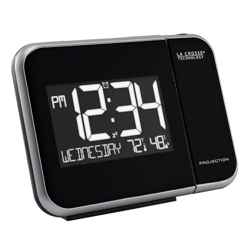 Projection Alarm Clock with Indoor Temperature and Humidity Display