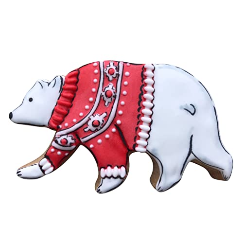 LILIAO Polar Bear Cookie Cutter, 4.6 x 2.6 inches, Food-Grade Stainless Steel