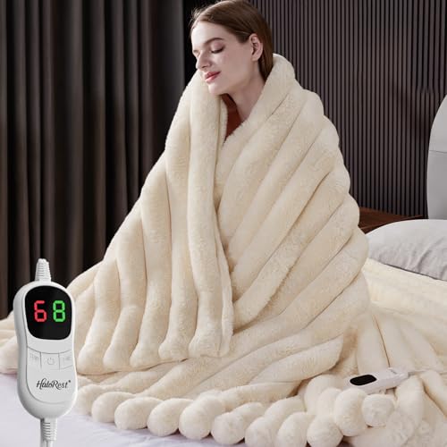 Cozy Electric Heated Throw Blanket, Faux Fur 50x60 inches