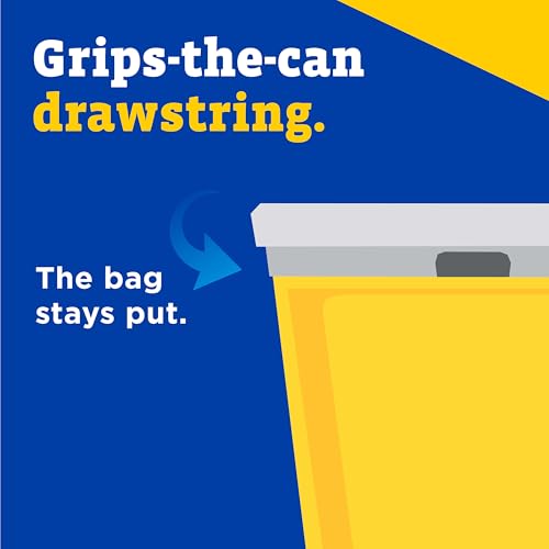 13 Gallon Tall Kitchen Drawstring Trash Bags - Tear Resistant (100 Count)