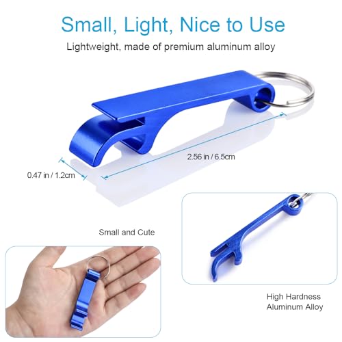 6-Pack Colorful Beer Bottle Openers with Keychains - Easy to Use & Portable
