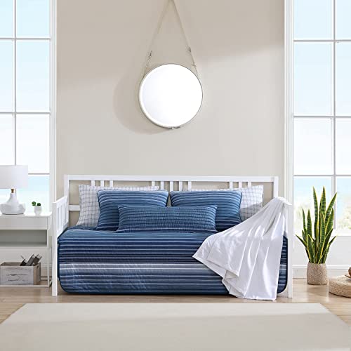 4-Piece Reversible Cotton Daybed Bedding Set with Shams & Bolster Cover