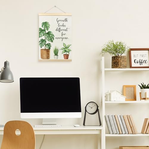 TLESKE Mental Health Wall Art Poster with Wood Hanger Frame 12x16