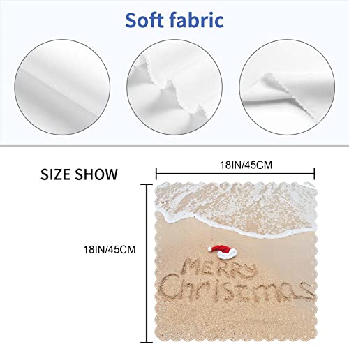Christmas Cloth Napkins Set of 4 - Holiday Dinner Table Decor 18x18 Inches
