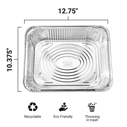 Disposable Aluminum Foil Pans 9x13 - Half Size Heavy Duty Pans (30 Pack)