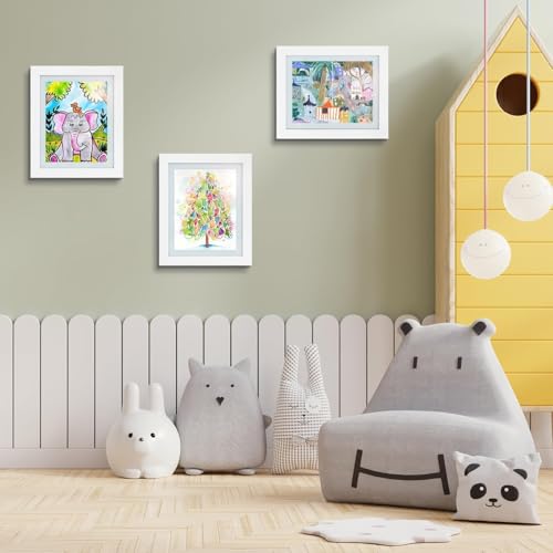 2 Pack Kids Artwork Frames, 10x12.5 Front-Opening Magnetic Display Case