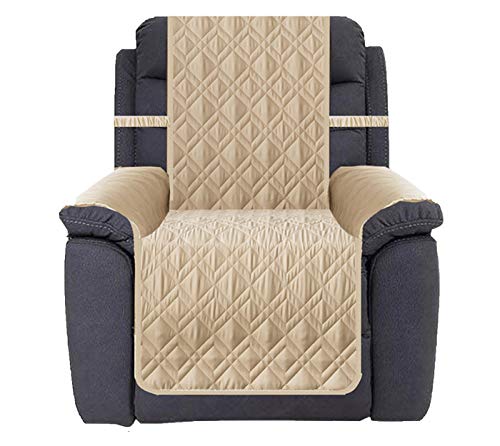 Waterproof Recliner Chair Cover Non-Slip Furniture Protector, Beige (23")