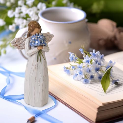 Forget Me Not Guardian Angel Figurine, Sympathy Gift for Loss of Loved One
