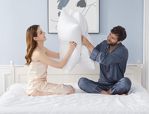 100% Cotton Percale Pillowcases - Standard/Queen Size, Set of 2, White