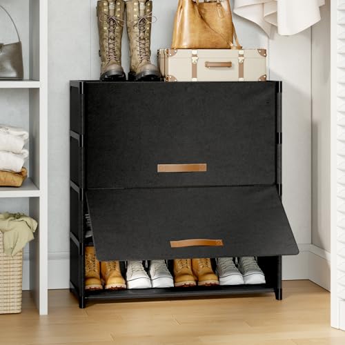 5-Tier Shoe Cabinet with Door - 20-Pair Dustproof Shoe Storage Rack