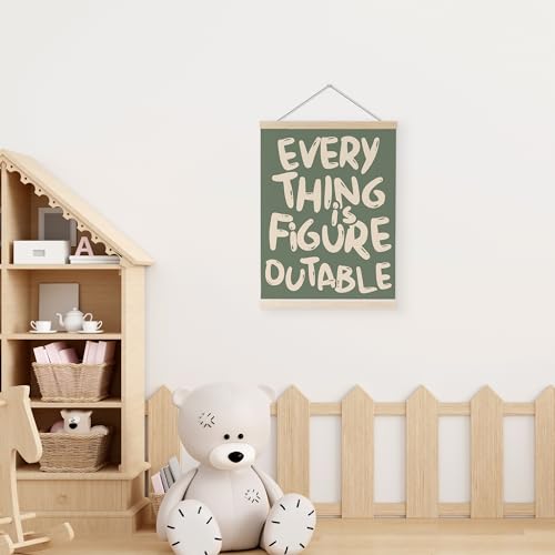 Inspirational Wall Art Poster with Wooden Frame 12x16 Inch