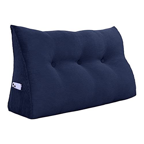 Triangular Headboard Wedge Pillow - Soft Cotton Bolster for Bed