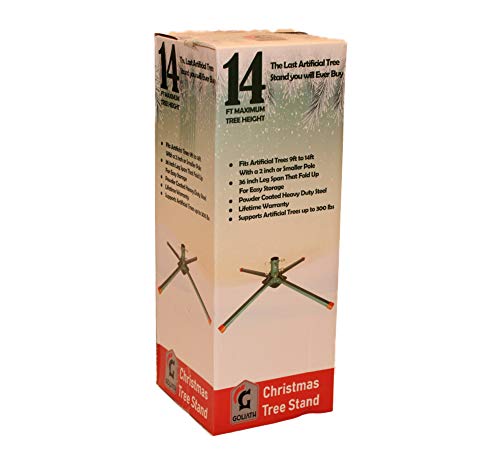 Heavy-Duty Welded Steel Artificial Christmas Tree Stand for 9-14 ft Trees