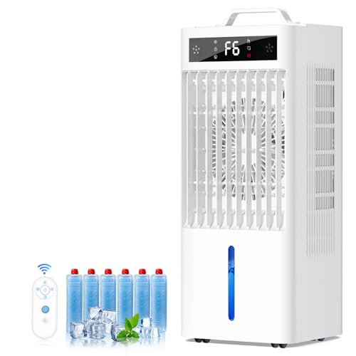 Portable Evaporative Air Cooler Fan 2 Modes, 6 Speeds, 20H Cooling 38dB