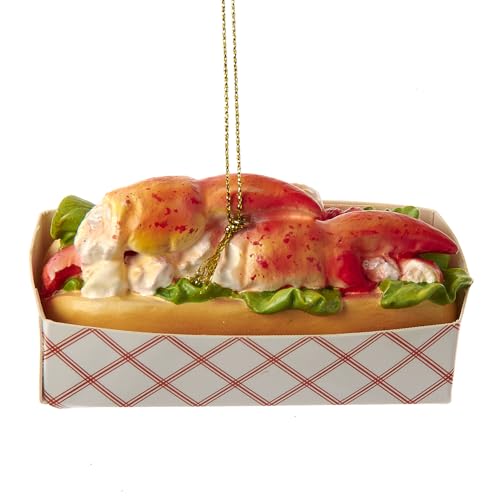 Coastal Lobster Roll Christmas Ornament - Nautical Holiday Decor